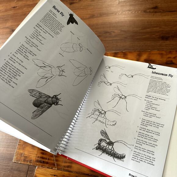Vintage 1994 Draw Really Cool Stuff 6 Books In One Hardcover Spiral Book - Picture 11 of 15